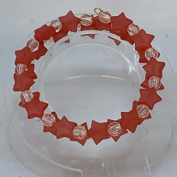 Handmade Star Beaded Wrap Around Bracelets, Wrap Bracelet, Memory Wire Bracelet - Picture 12 of 16